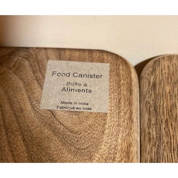 Canisters Sugar, Coffee,Tea and Biscuits metal with wooden lids new! - Picture 3 of 5